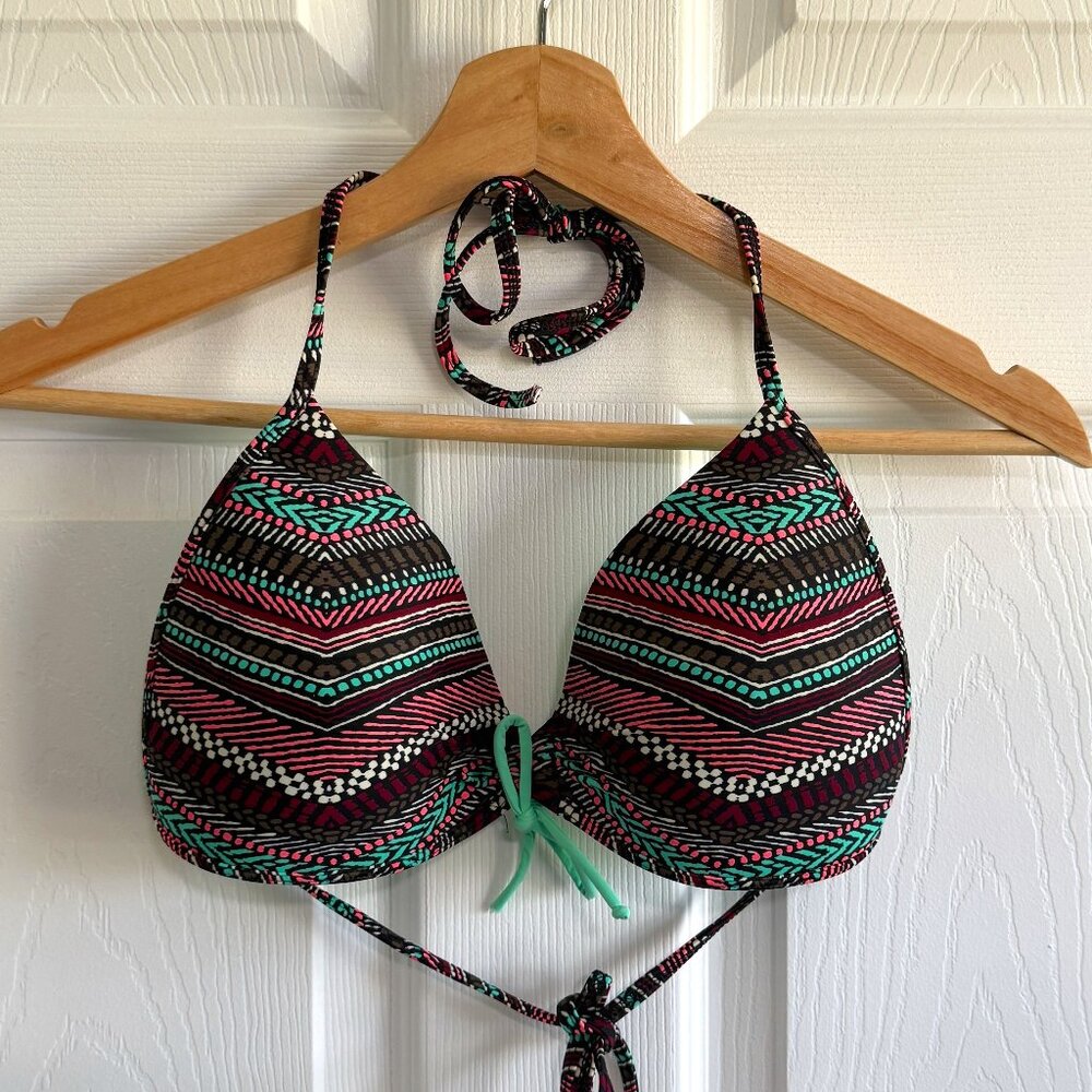 Eidon Women's Geometric Print Bikini Top Size Large